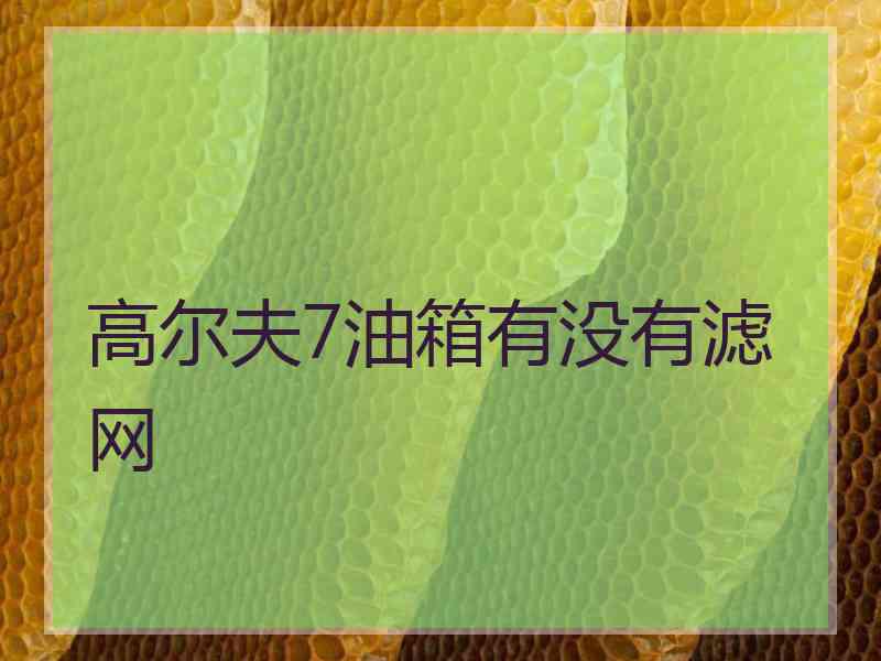 高尔夫7油箱有没有滤网 高尔夫7油箱有没有滤网