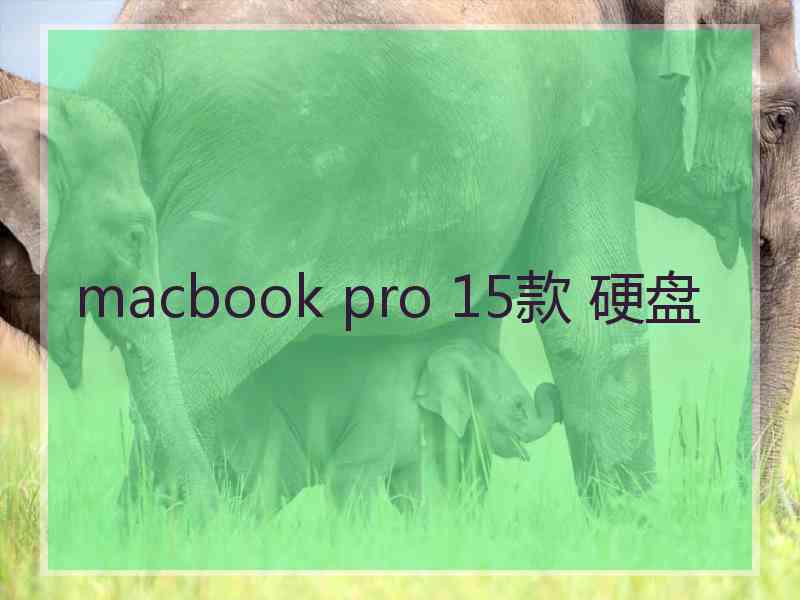 macbook pro 15款 硬盘 macbook pro 15款 硬盘