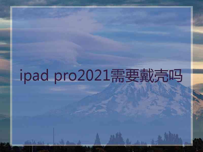 ipad pro2021需要戴壳吗 ipad pro2021需要戴壳吗