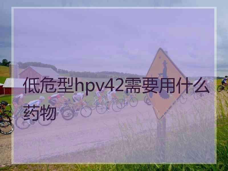 低危型hpv42需要用什么药物