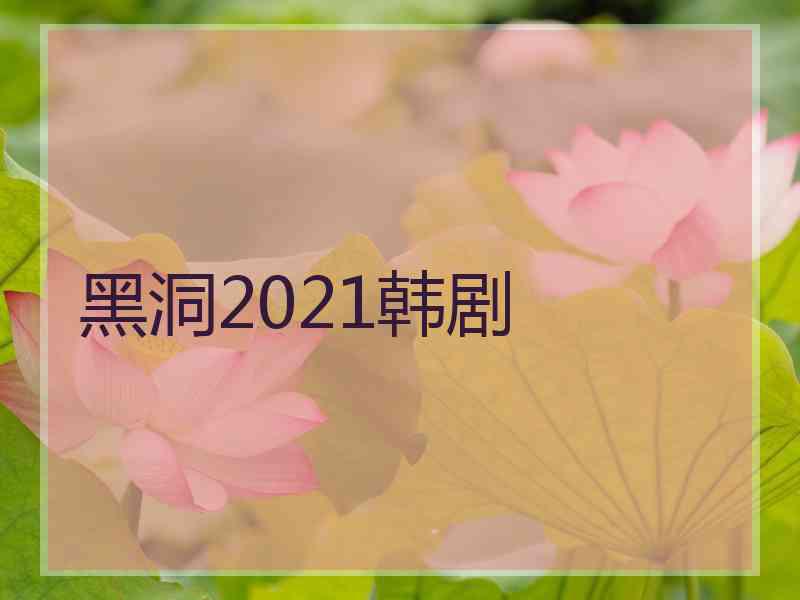 黑洞2021韩剧 黑洞2021韩剧