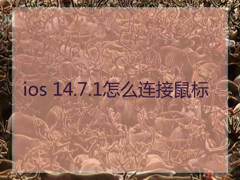 ios 14.7.1怎么连接鼠标 ios 14.7.1怎么连接鼠标
