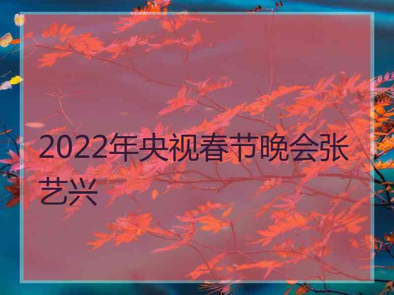 2022年央视春节晚会张艺兴 2022年央视春节晚会张艺兴
