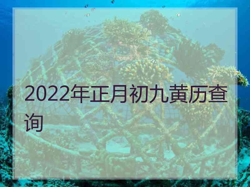 2022年正月初九黄历查询 2022年正月初九黄历查询