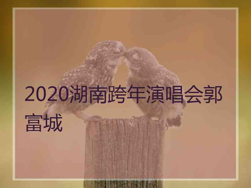 2020湖南跨年演唱会郭富城 2020湖南跨年演唱会郭富城