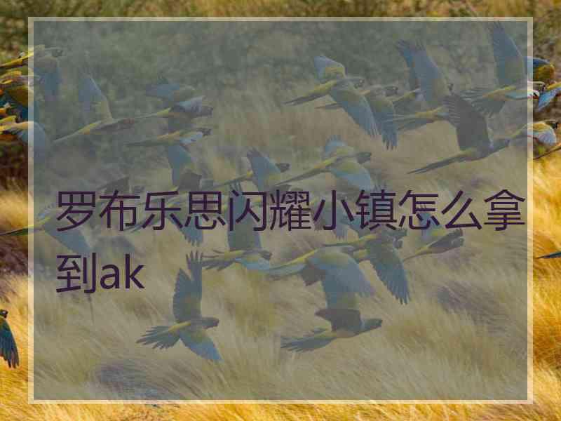 罗布乐思闪耀小镇怎么拿到ak 罗布乐思闪耀小镇怎么拿到ak