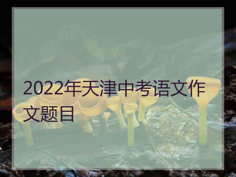 2022年天津中考语文作文题目 2022年天津中考语文作文题目
