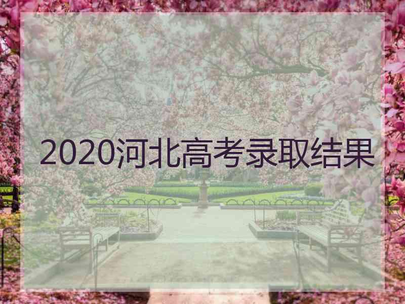 2020河北高考录取结果 2020河北高考录取结果