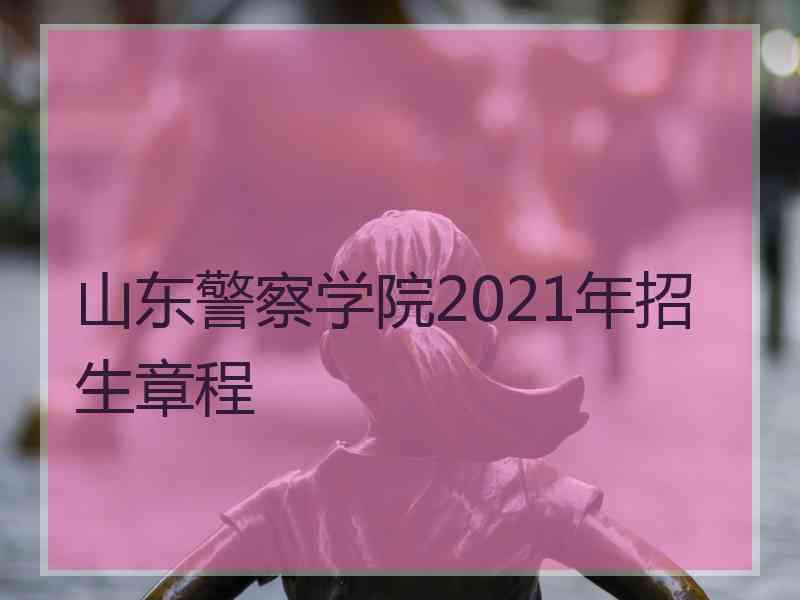 山东警察学院2021年招生章程 山东警察学院2021年招生章程