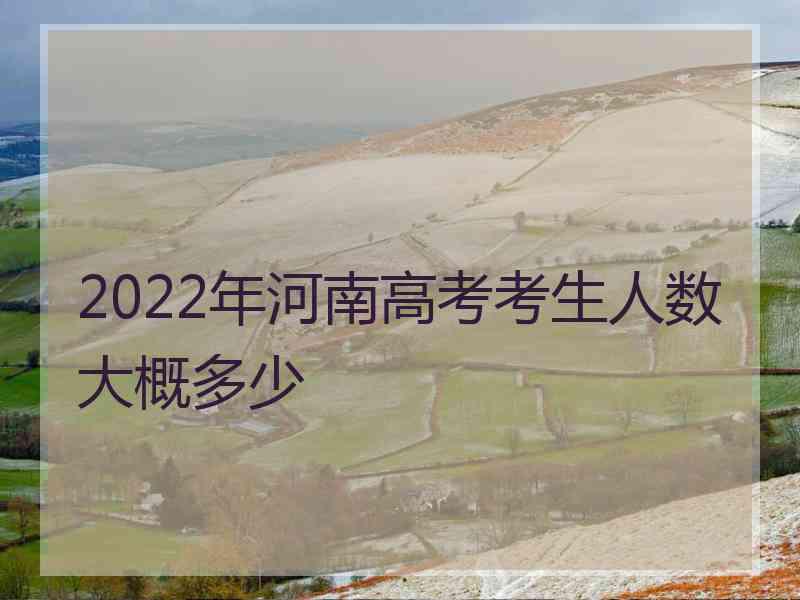 2022年河南高考考生人数大概多少