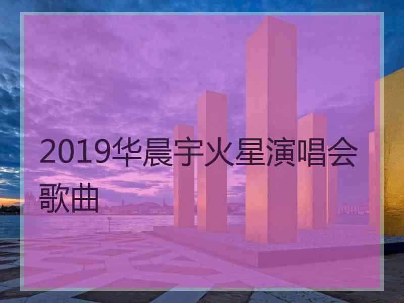2019华晨宇火星演唱会歌曲