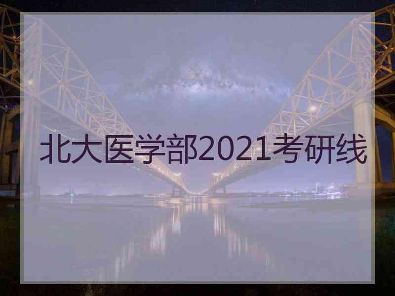 北大医学部2021考研线