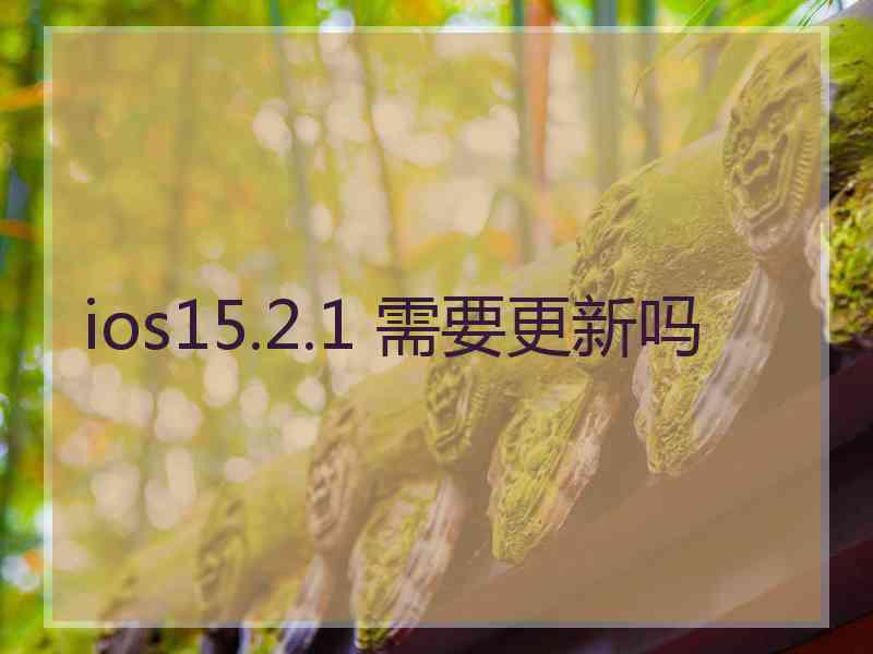 ios15.2.1 需要更新吗