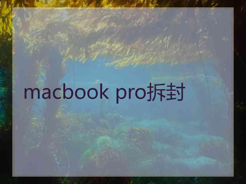 macbook pro拆封