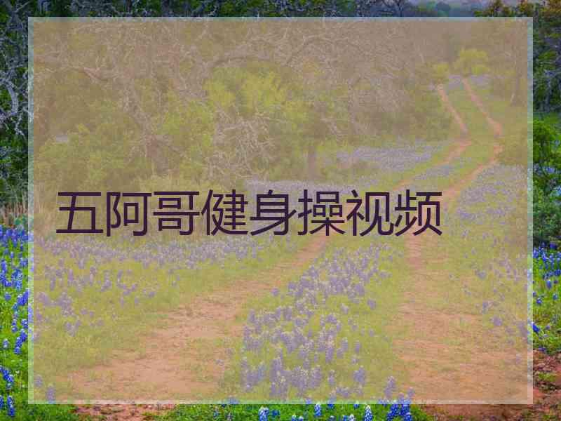五阿哥健身操视频