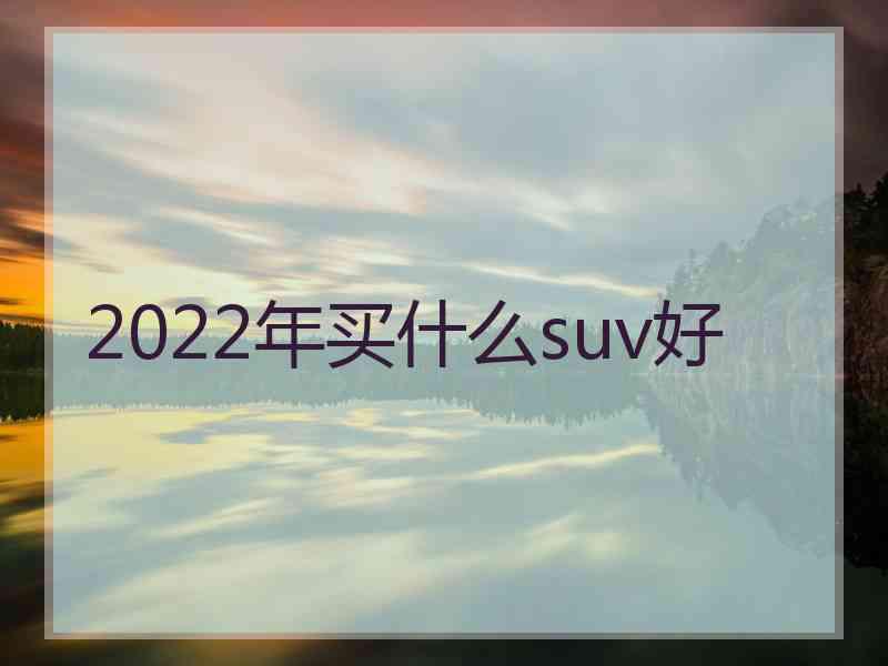 2022年买什么suv好