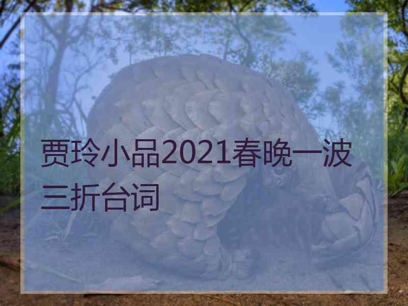 贾玲小品2021春晚一波三折台词