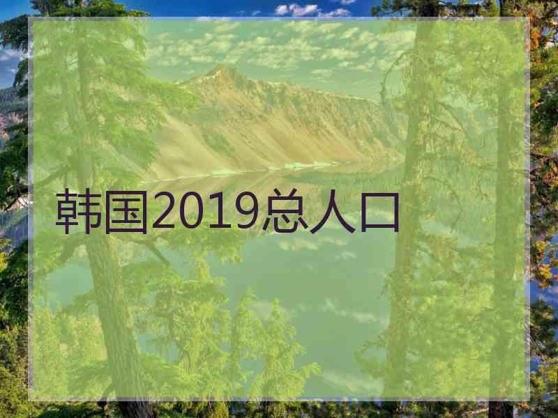 韩国2019总人口