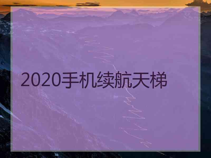 2020手机续航天梯