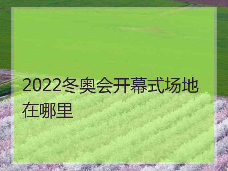 2022冬奥会开幕式场地在哪里