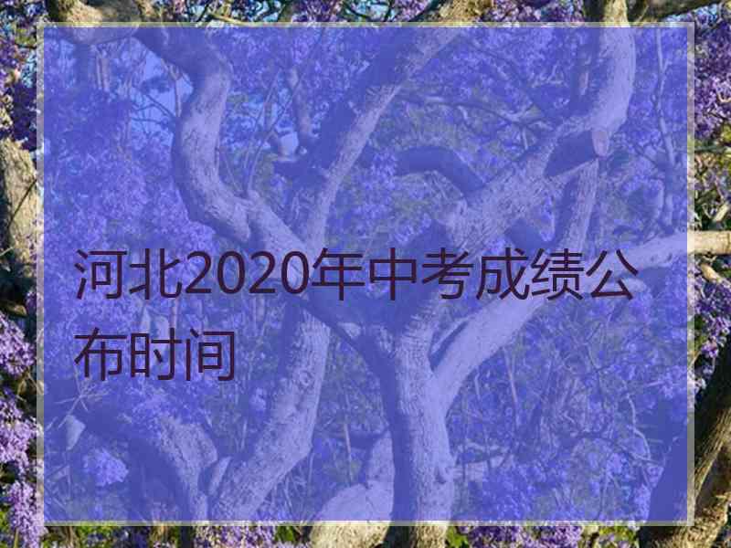 河北2020年中考成绩公布时间