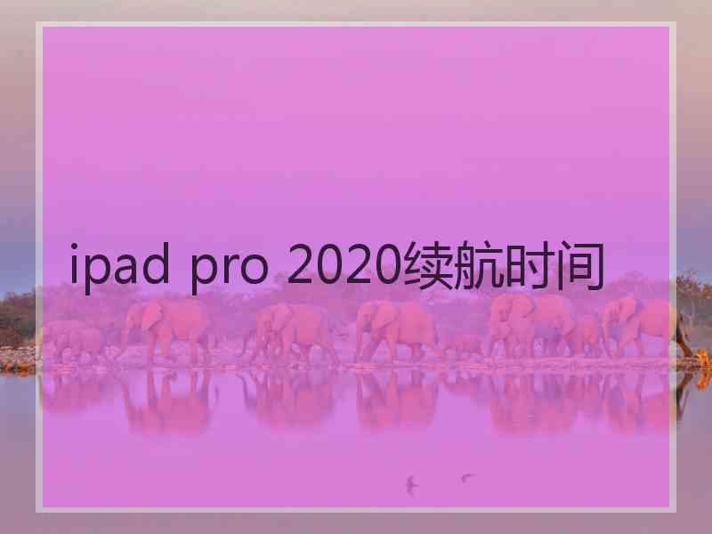 ipad pro 2020续航时间