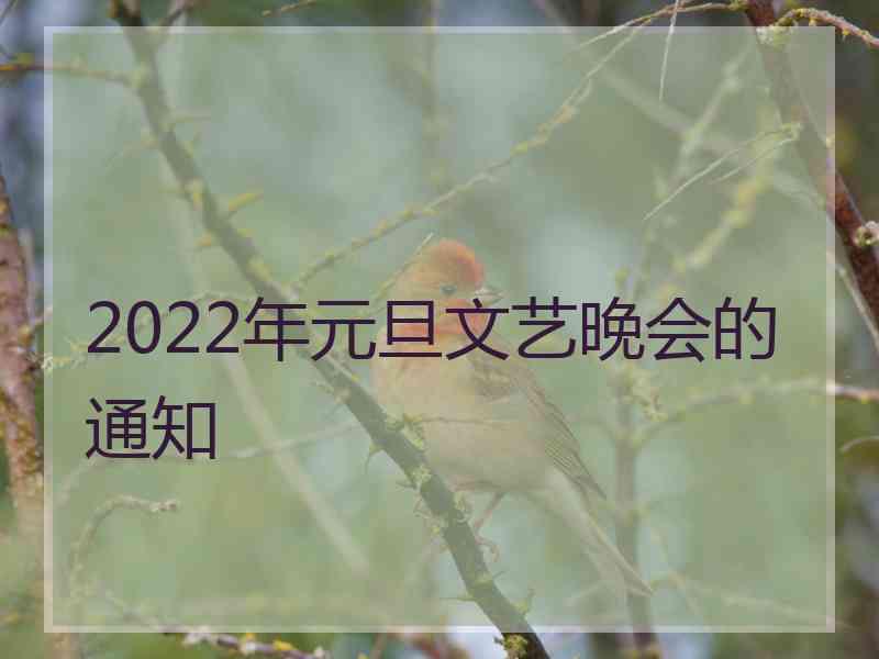 2022年元旦文艺晚会的通知