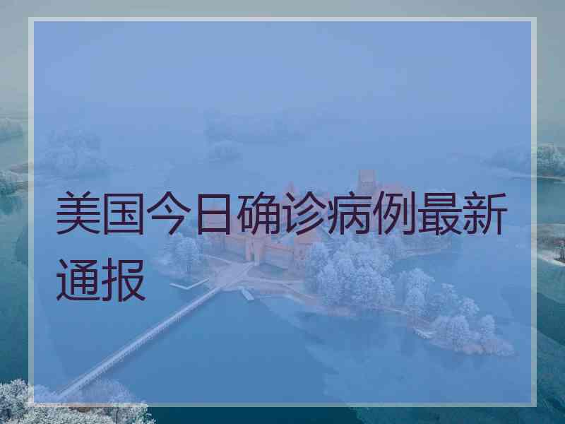 美国今日确诊病例最新通报