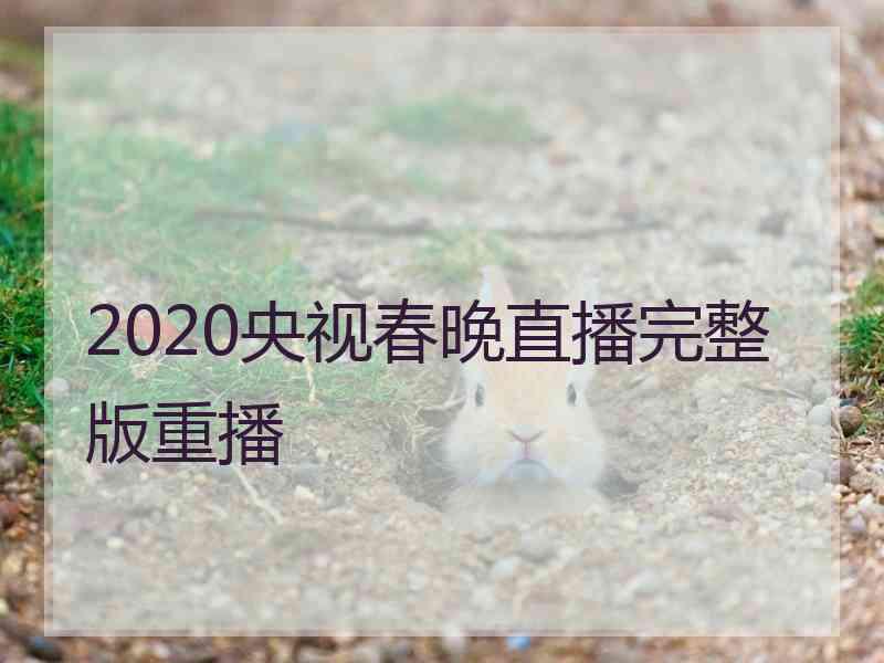 2020央视春晚直播完整版重播