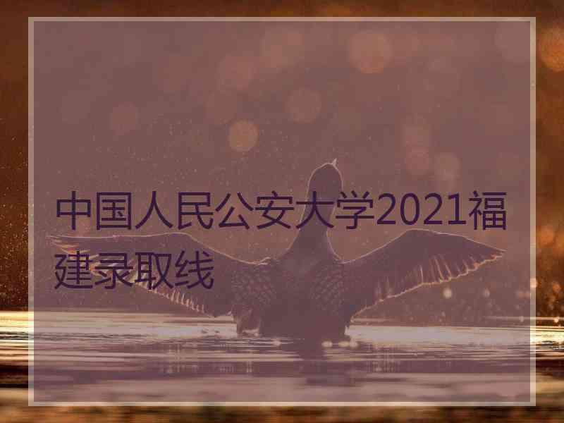 中国人民公安大学2021福建录取线