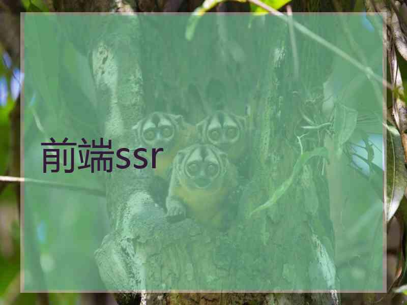 前端ssr