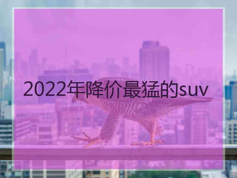 2022年降价最猛的suv