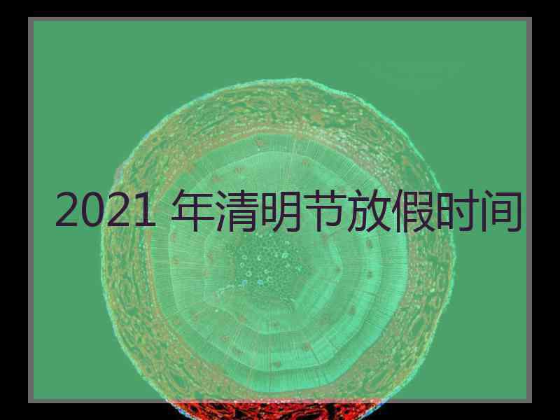 2021 年清明节放假时间