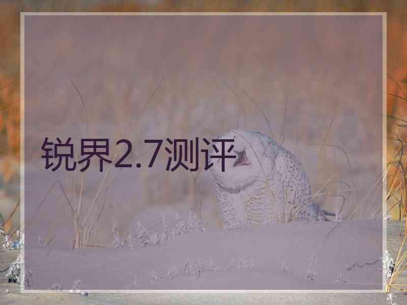 锐界2.7测评