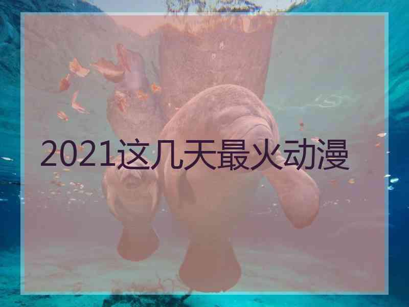 2021这几天最火动漫