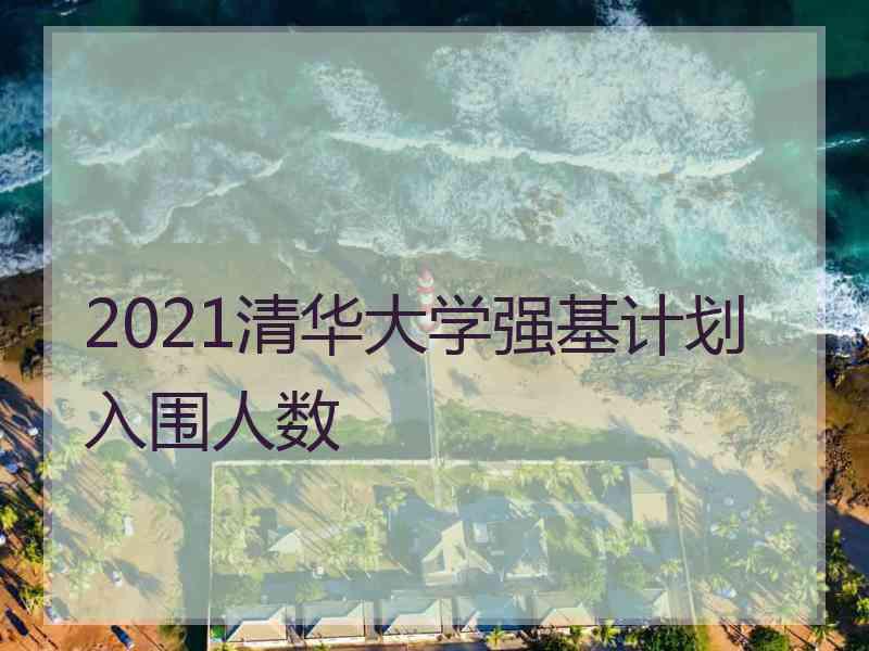 2021清华大学强基计划入围人数