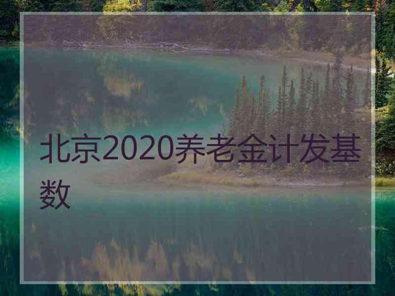 北京2020养老金计发基数