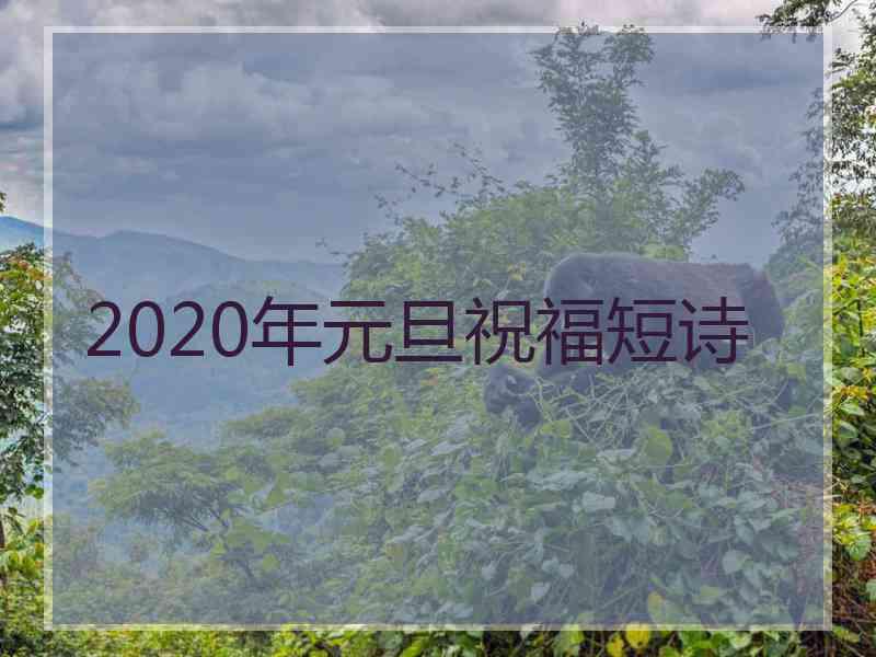 2020年元旦祝福短诗