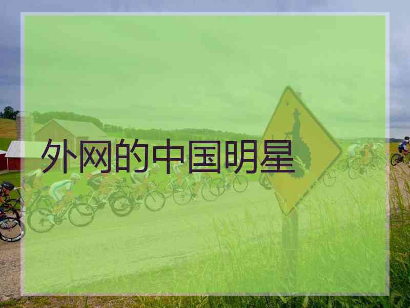 外网的中国明星