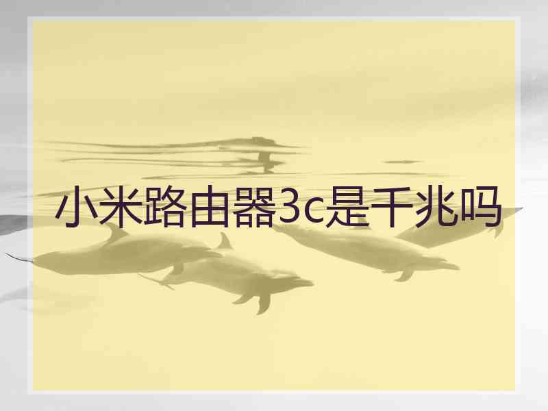 小米路由器3c是千兆吗