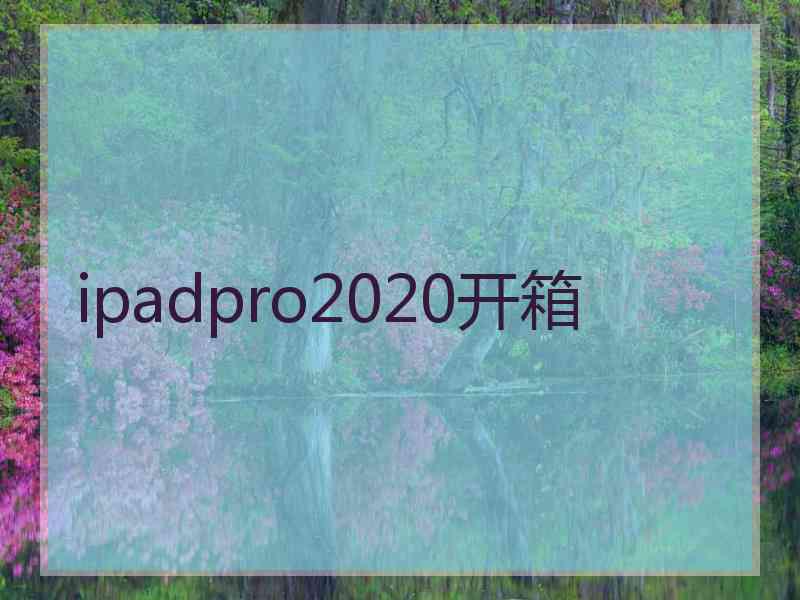 ipadpro2020开箱