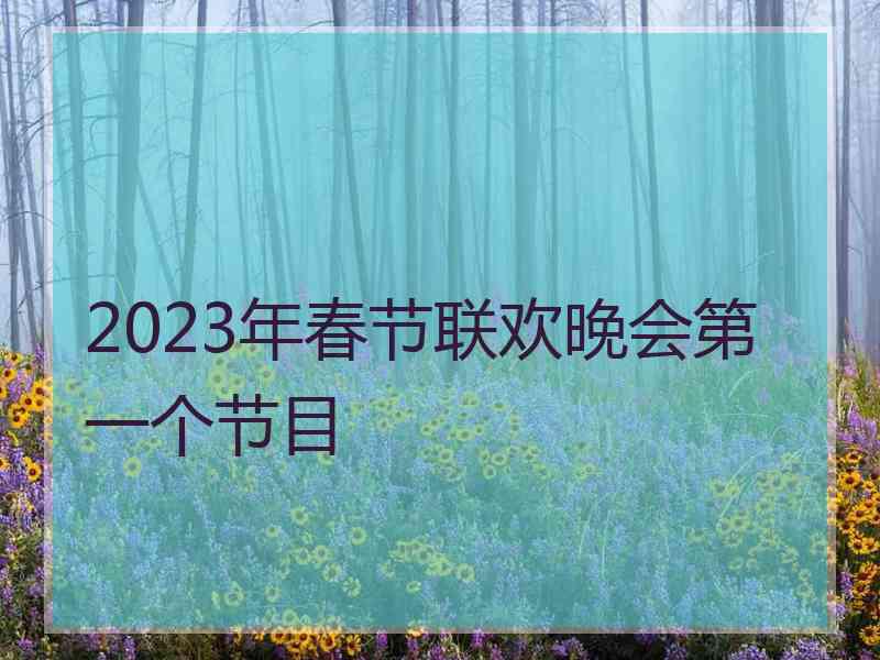 2023年春节联欢晚会第一个节目