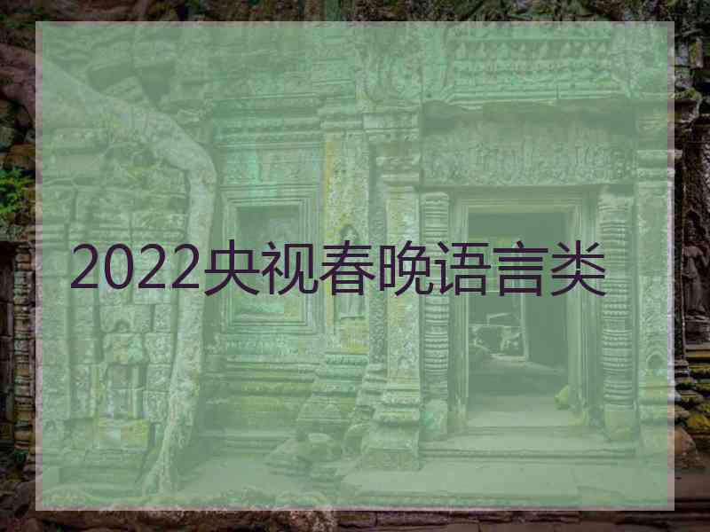 2022央视春晚语言类