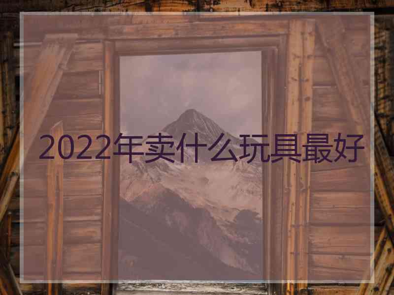 2022年卖什么玩具最好