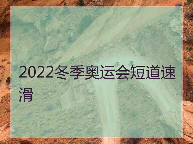 2022冬季奥运会短道速滑