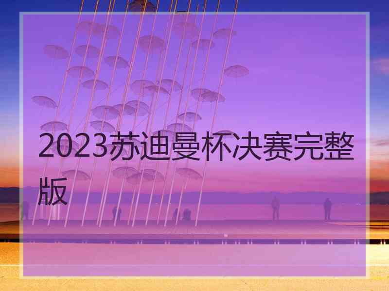 2023苏迪曼杯决赛完整版