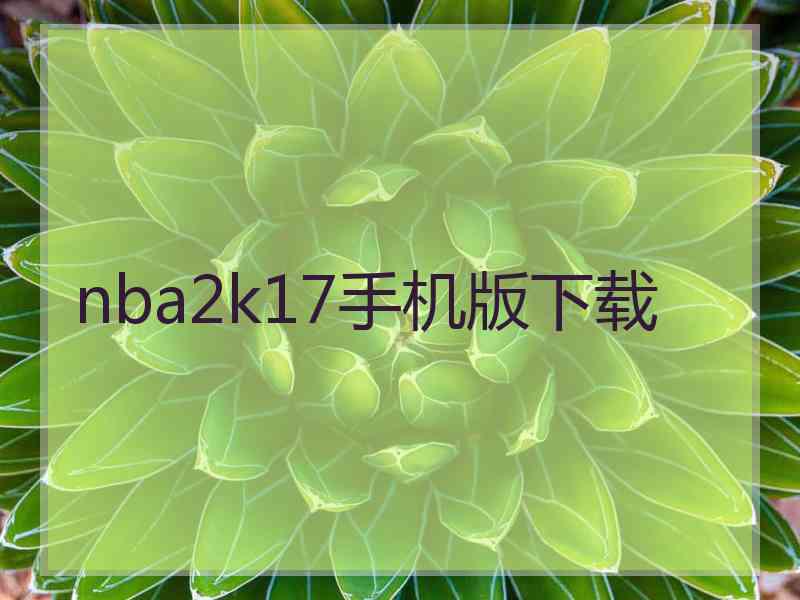 nba2k17手机版下载