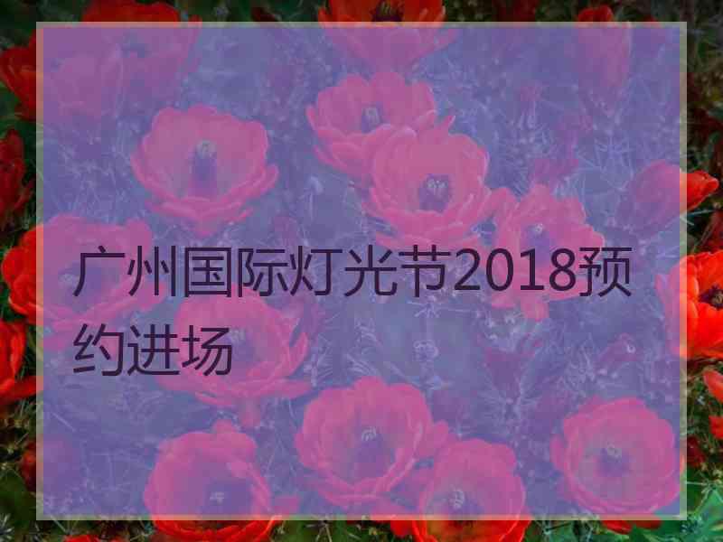 广州国际灯光节2018预约进场