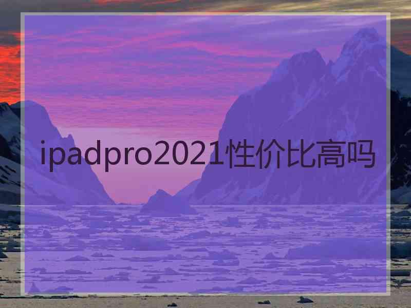 ipadpro2021性价比高吗