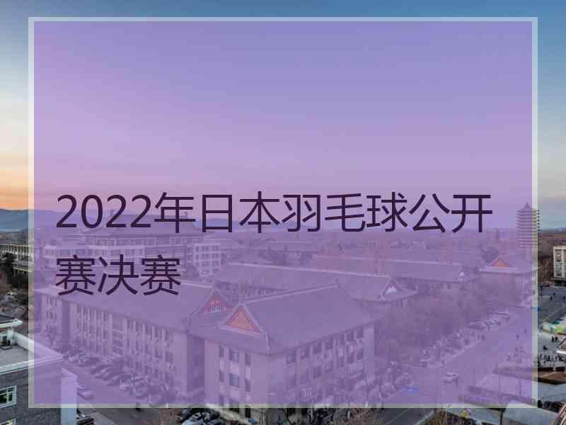 2022年日本羽毛球公开赛决赛